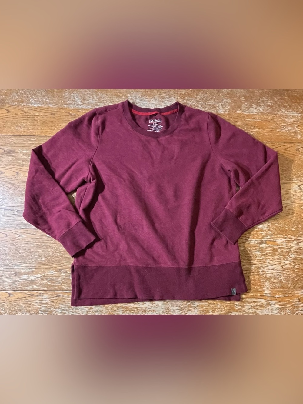 L.L.Bean Cozy Sweatshirt, Split-Hem pullover size large Womans